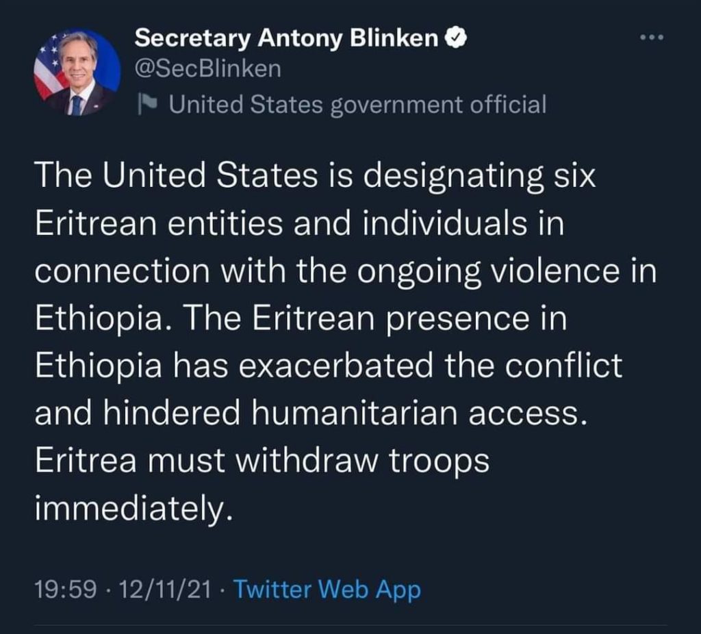 Faallo:-Maxay tahay cunnaqabateynta cusub ee uu Mareykanku saaray Eritrea?