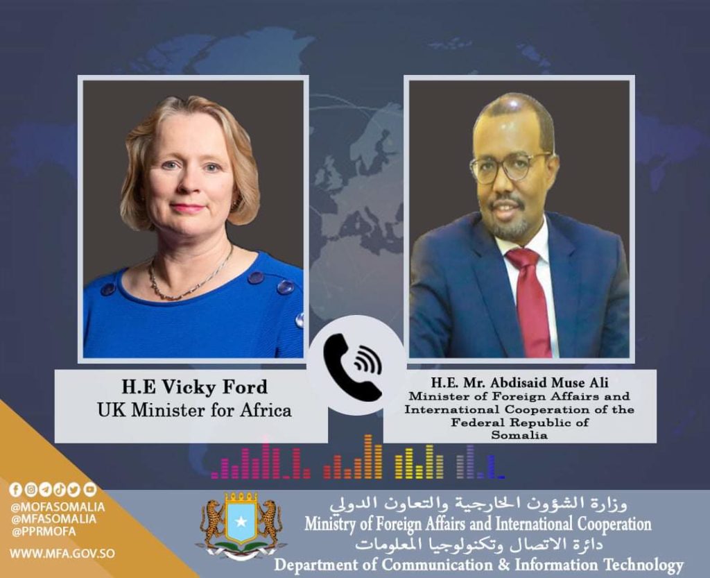 Dowladaha Somaliya iyo Ingiriiska oo kawada hadlay xiriirkooda