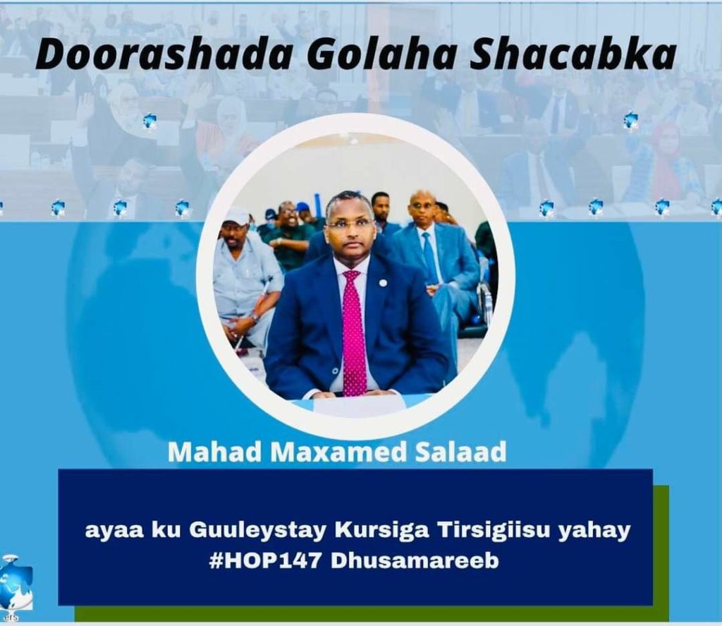 Mahad Salaad oo dib loogu doortay Xildhibaan