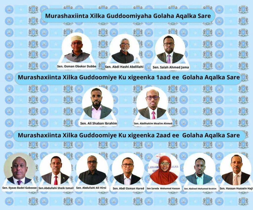 Waa imisa Musharaxiinta usoo istaagay qabashada Gudoonka Aqalka-sare?