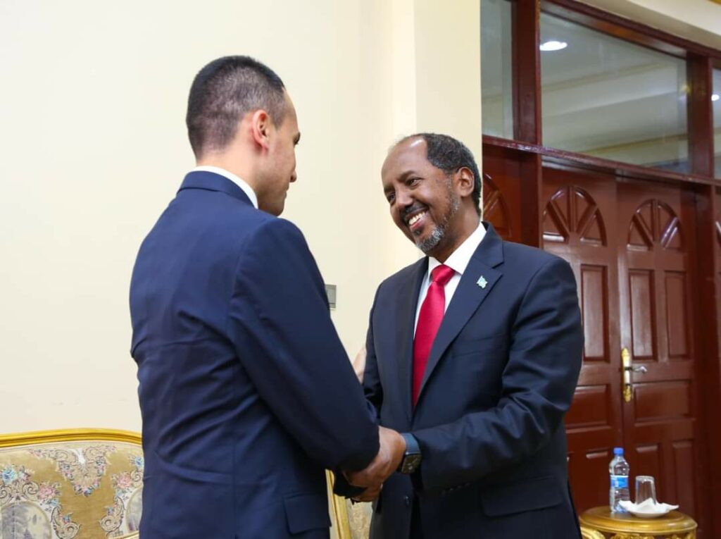 Madaxweyne Xasan oo qaabilay wefti uu hogaaminayo Wasiirka A.dibada Talyaaniga