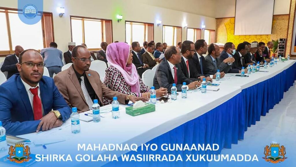 Shirkii Wasiirada Ee ugu danbeeyay oo Gudoomiye Rooble oo qabsoomay