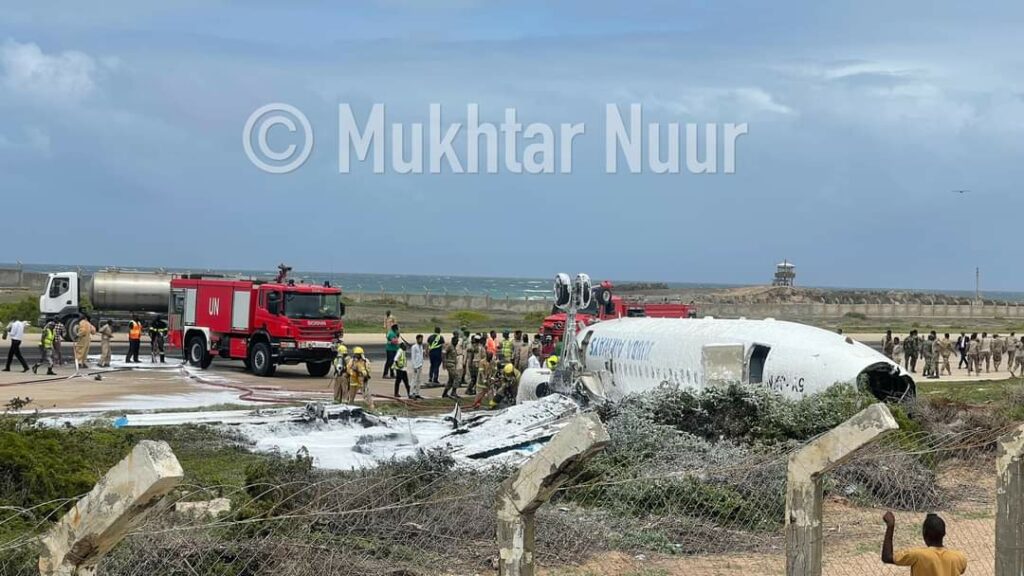 Diyaarad ku burburtay garoonka diyaaradaha Aadan-cadde
