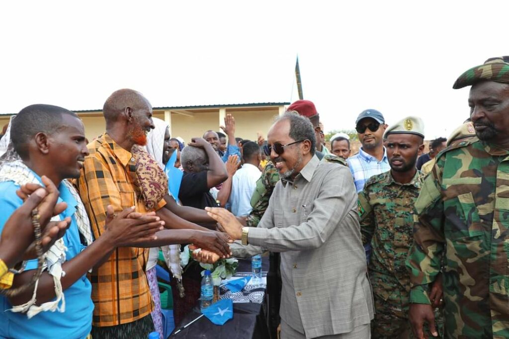 Video:-Madaxweyne Xasan oo gaaray Deegaamada dirirta Shabaab hormuudka u ah