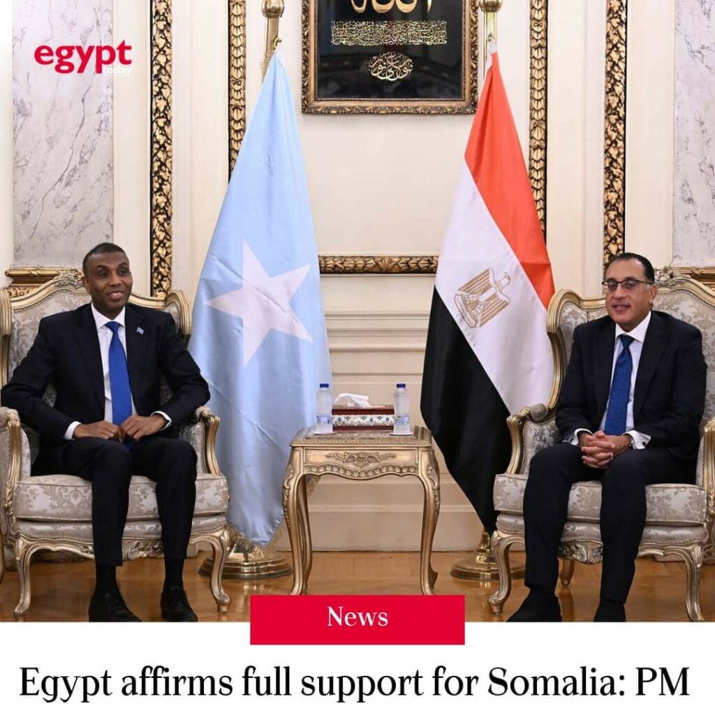 What did the PM of Somalia and the PM of Egypt talk about?