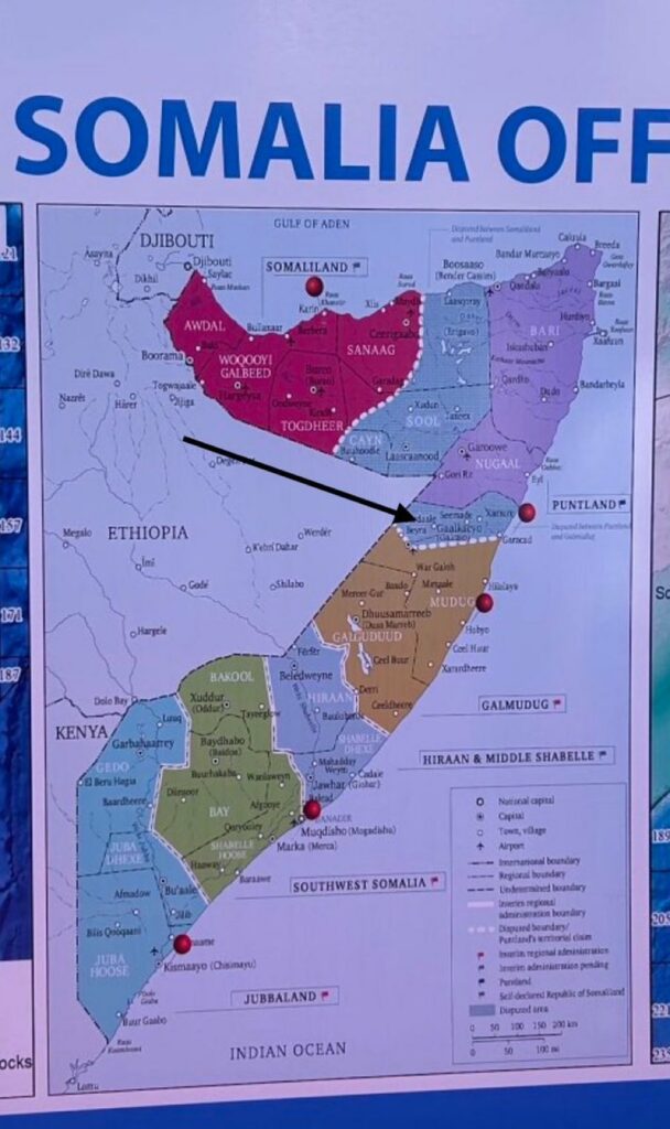 Faallo:-Map-ka,waa Danbi weyn oo uu galay Maamulka Xasan Shiikh.