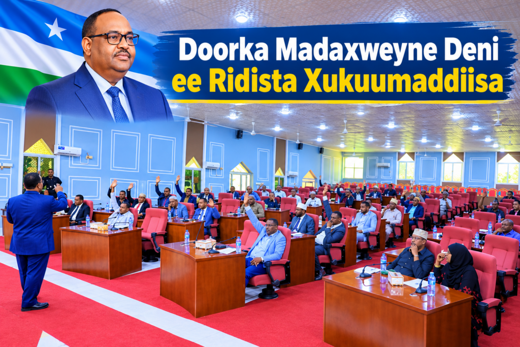Baarlamaanka Puntland oo xasaanada ka qaadaya Wasiiro katirsan Xukuumadda Deni
